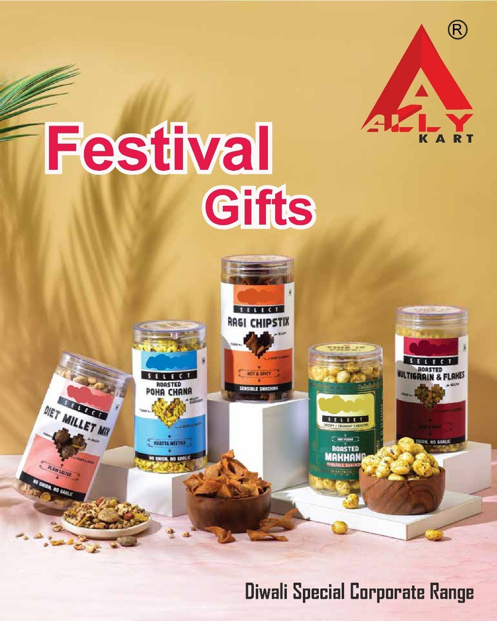 Festive Diwali Hamper with Namkeen, Makhana, Biscuits & More